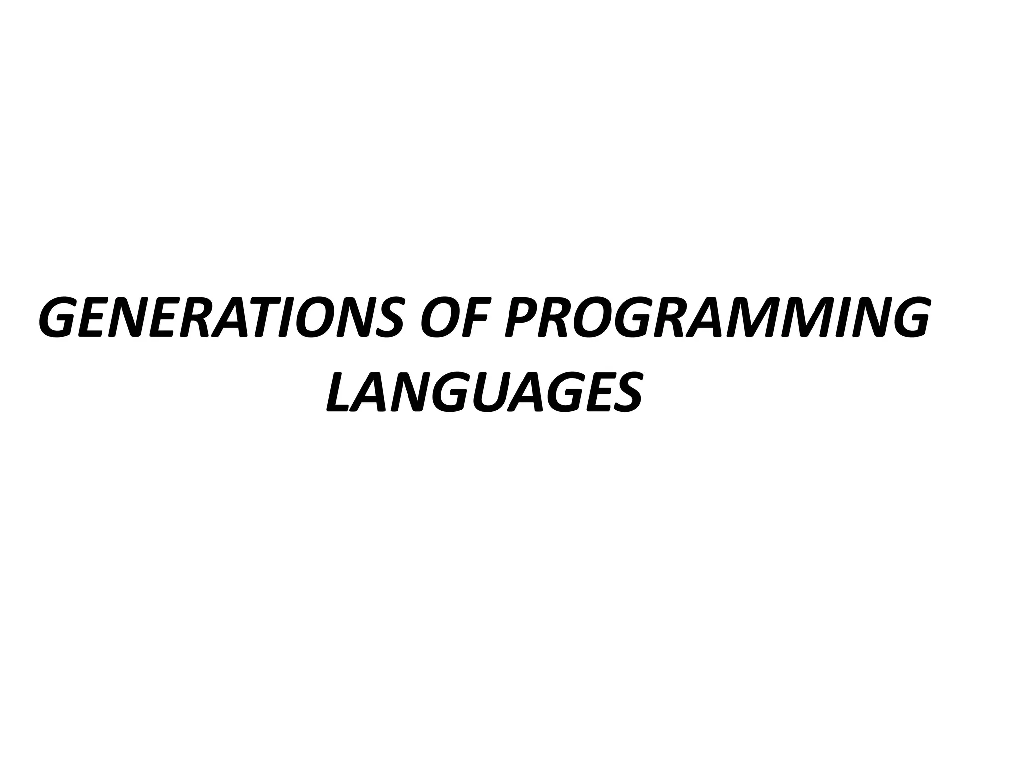 CHAPTER-1.ppt | Programming Languages | Computing
