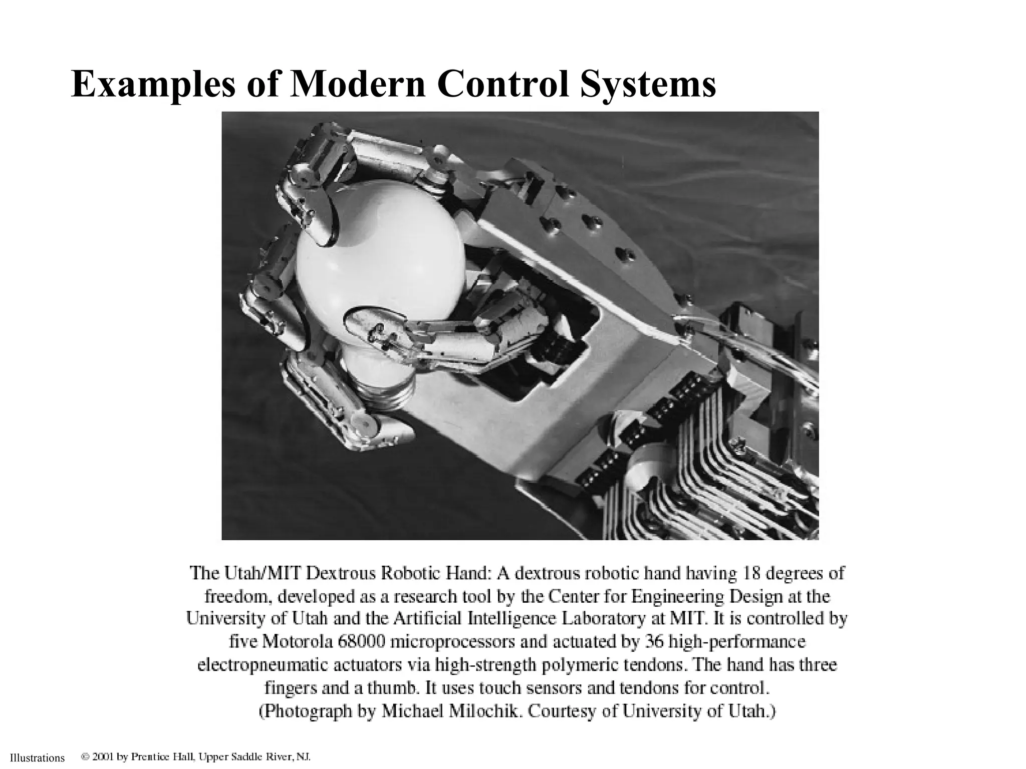 Illustrations
Examples of Modern Control Systems
 