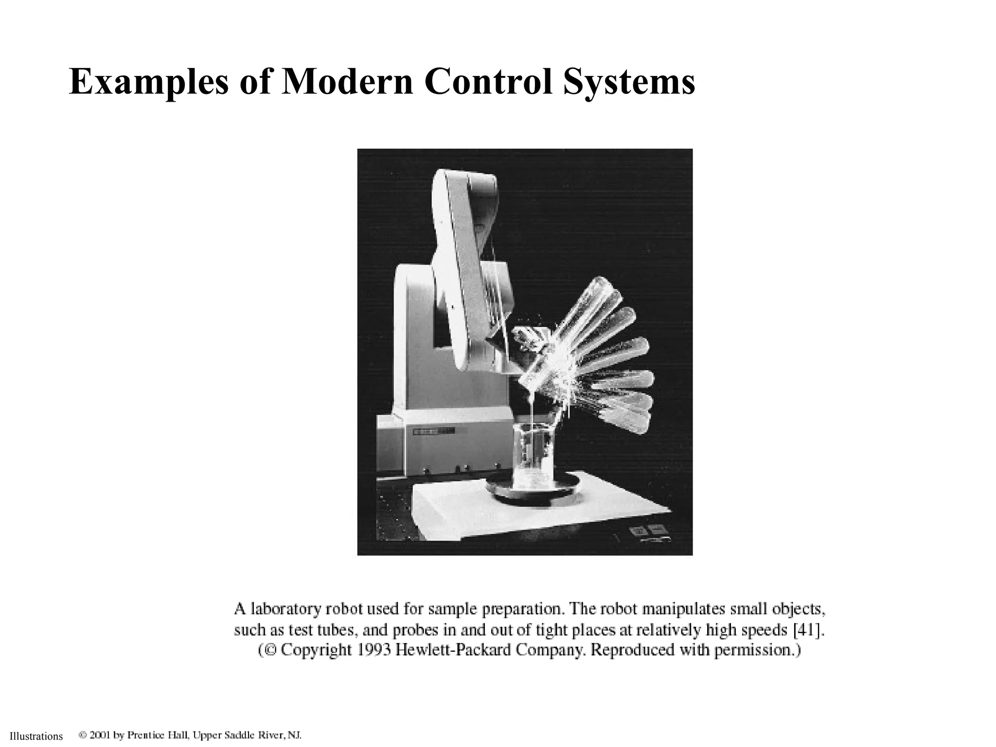 Illustrations
Examples of Modern Control Systems
 