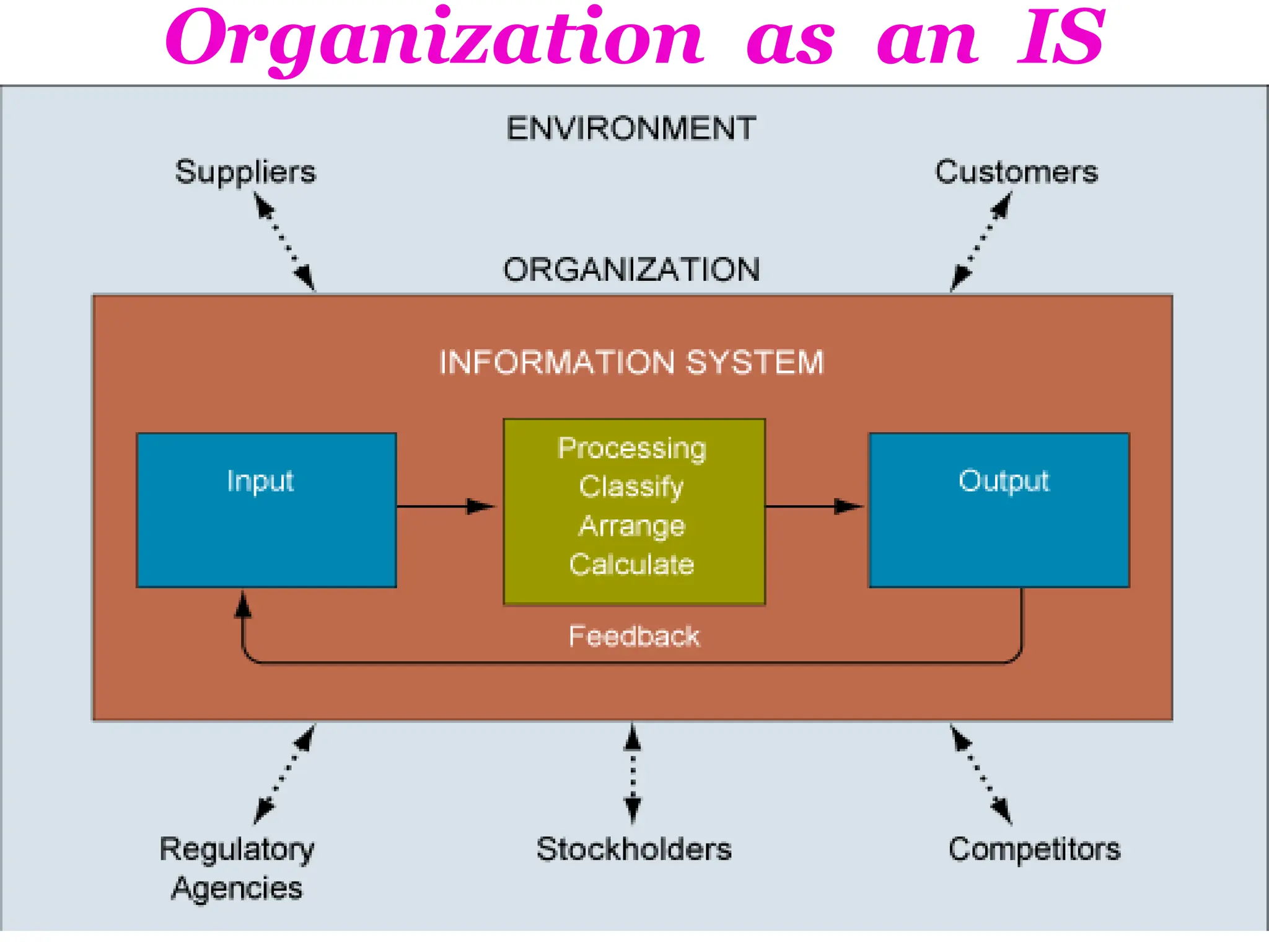 Organization as an IS
 