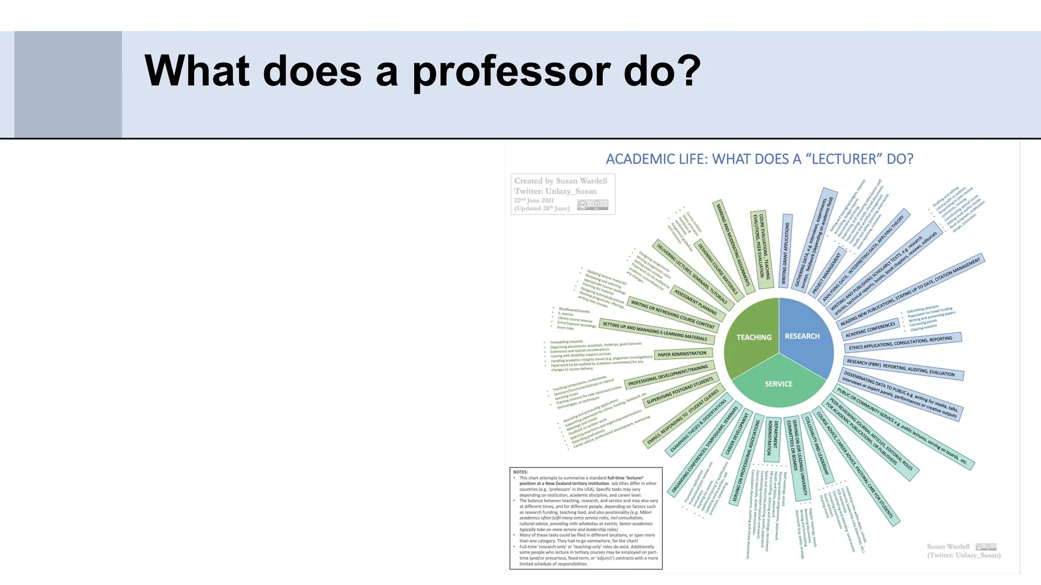 What does a professor do?
 
