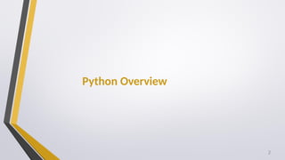 Python Overview
2
 