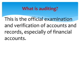Chapter   1 -introduction to auditing