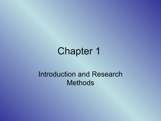 Chapter 1  Introduction and Research Methods 