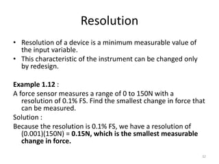 Sensor Resolution Formula Chapter 1 Measurement System | PPTX