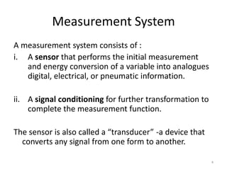 Chapter 1 Measurement System | PPTX