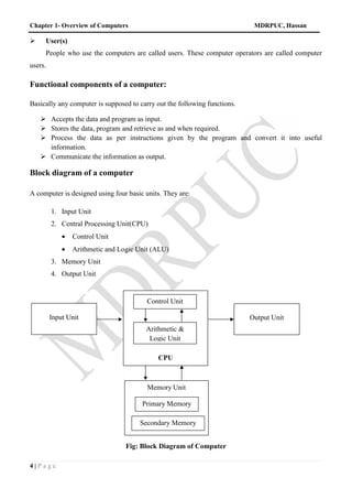 chapter-1-overview-of-computer. for your reference | PDF | Free Download