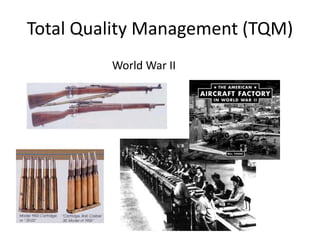 Total Quality Management (TQM)
World War II
 