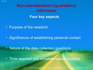 chapter- 10.ppt collecting data using semi-structured interview | PPT