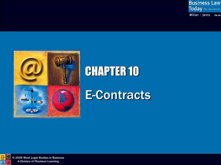 CHAPTER 10 E-Contracts 