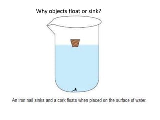 Why objects float or sink?
 