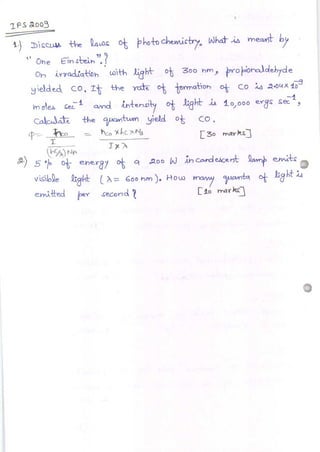 Chapter 10 photochemistry