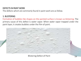 Paint Issues Chapter 10 wall finishes ( plastering,pointing & painting) | PPTX