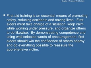 CHAPTER-1 of basic first aid training ppt | PPT
