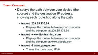 fac.ksu.edu.sa/wdahbour 31
Tracert Command:
 
