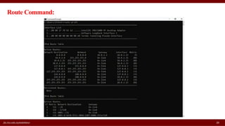 fac.ksu.edu.sa/wdahbour 39
Route Command:
 
