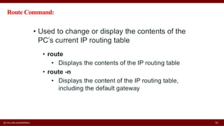 fac.ksu.edu.sa/wdahbour 55
Route Command:
 
