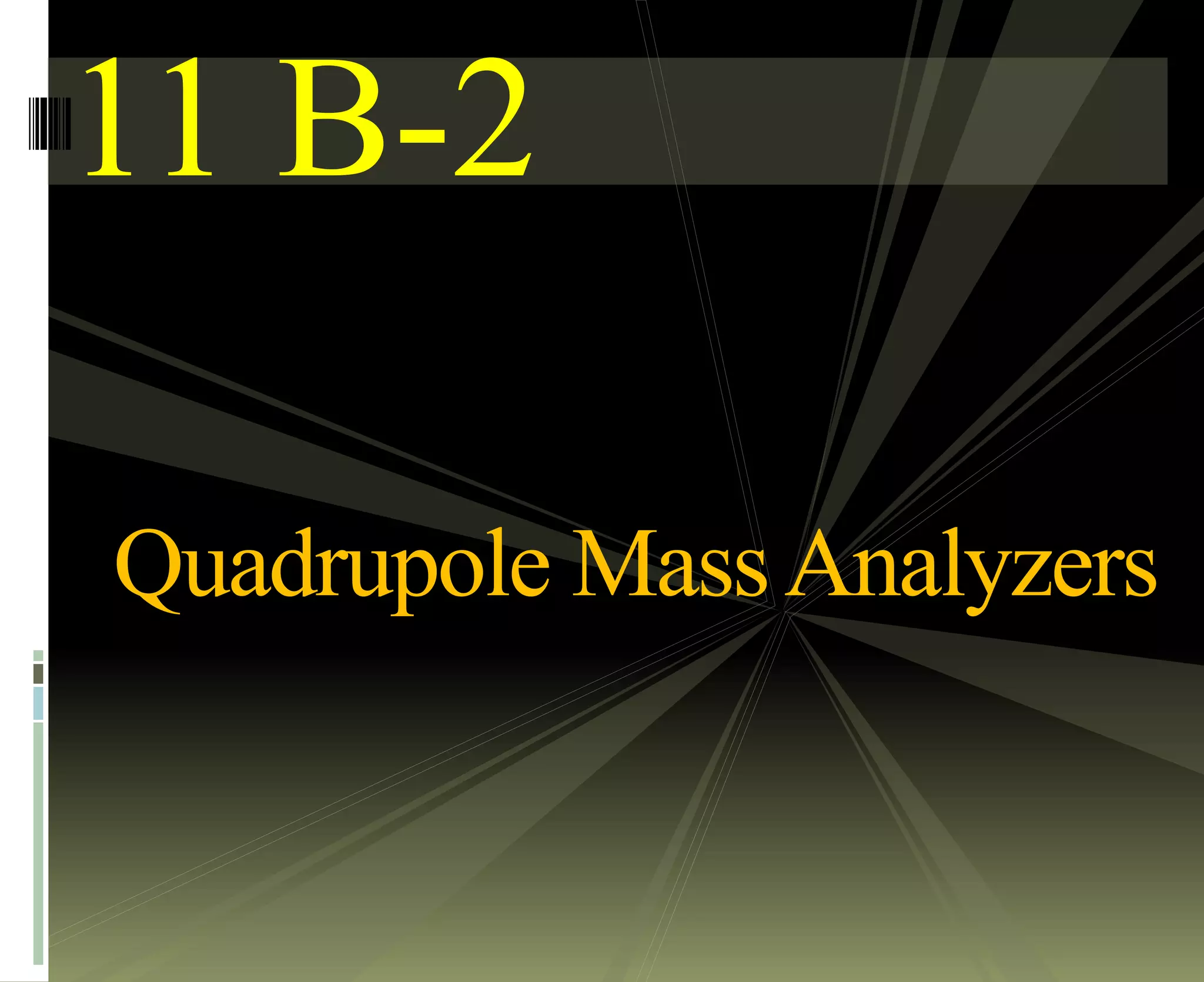 11 B-2
Quadrupole MassAnalyzers
 