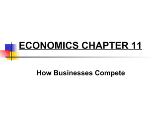 ECONOMICS CHAPTER 11 How Businesses Compete 