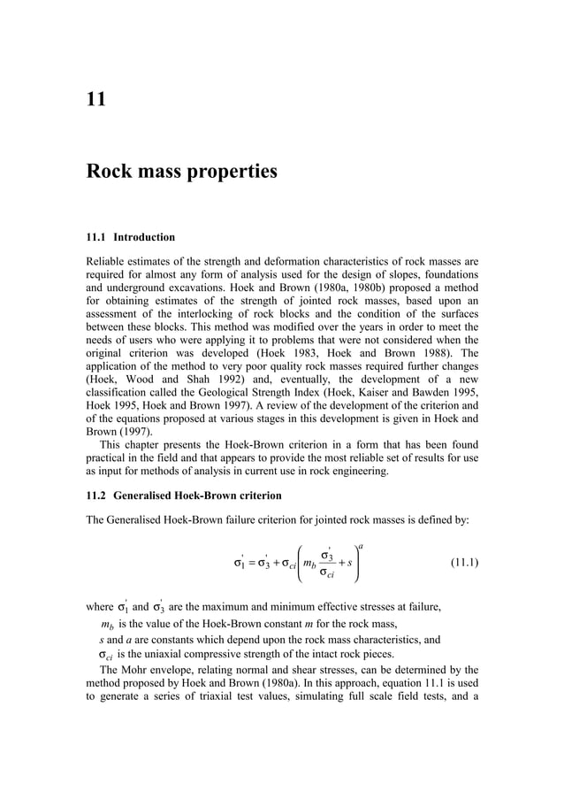 Chapter 11 Of Rock Engineering | PDF | Geology | Science