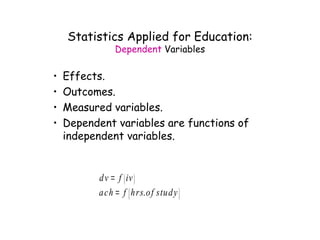 Control Variable Statistics Didactic Figure Chapter1IntroductiontoStatistics_PPT.ppt