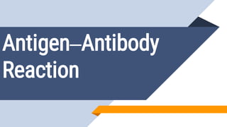 Antigen–Antibody
Reaction
 