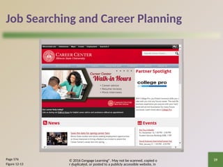 © 2016 Cengage Learning®. May not be scanned, copied o
r duplicated, or posted to a publicly accessible website, in
39
Job Searching and Career Planning
Page 576
Figure 12-13
 
