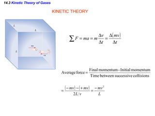 14.3  Kinetic Theory of Gases KINETIC THEORY 