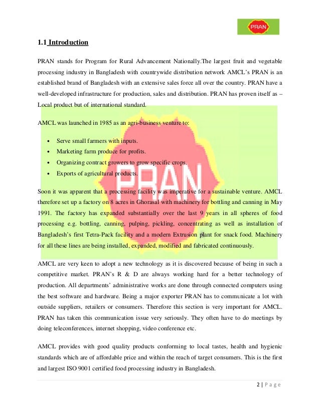 Analyzing The Market Of Pran Rfl