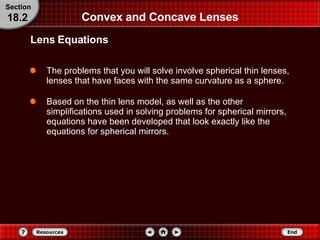 Solving Lens Problems Chapter 18 Lenses And Refraction | PPT