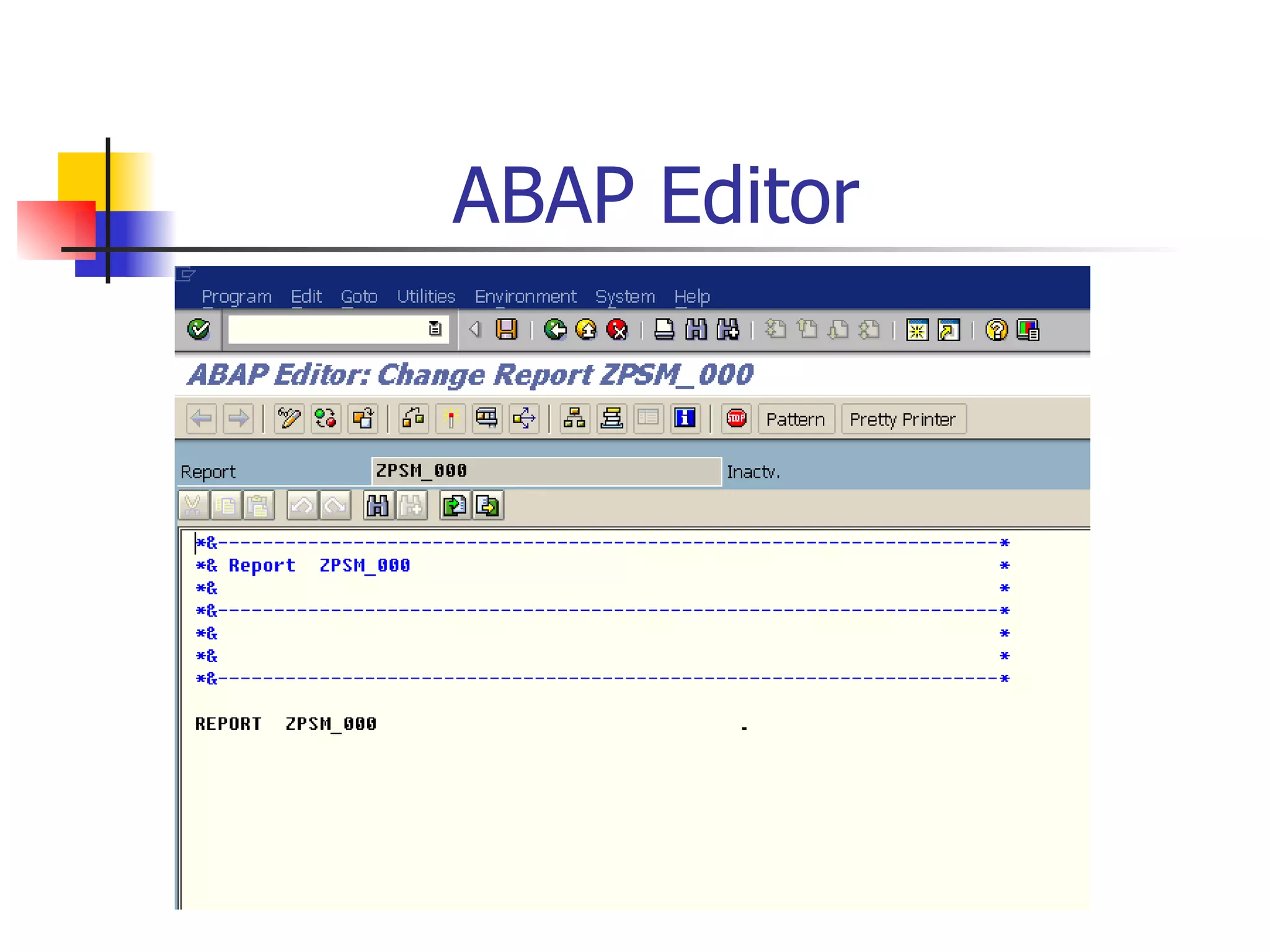 ABAP Editor 