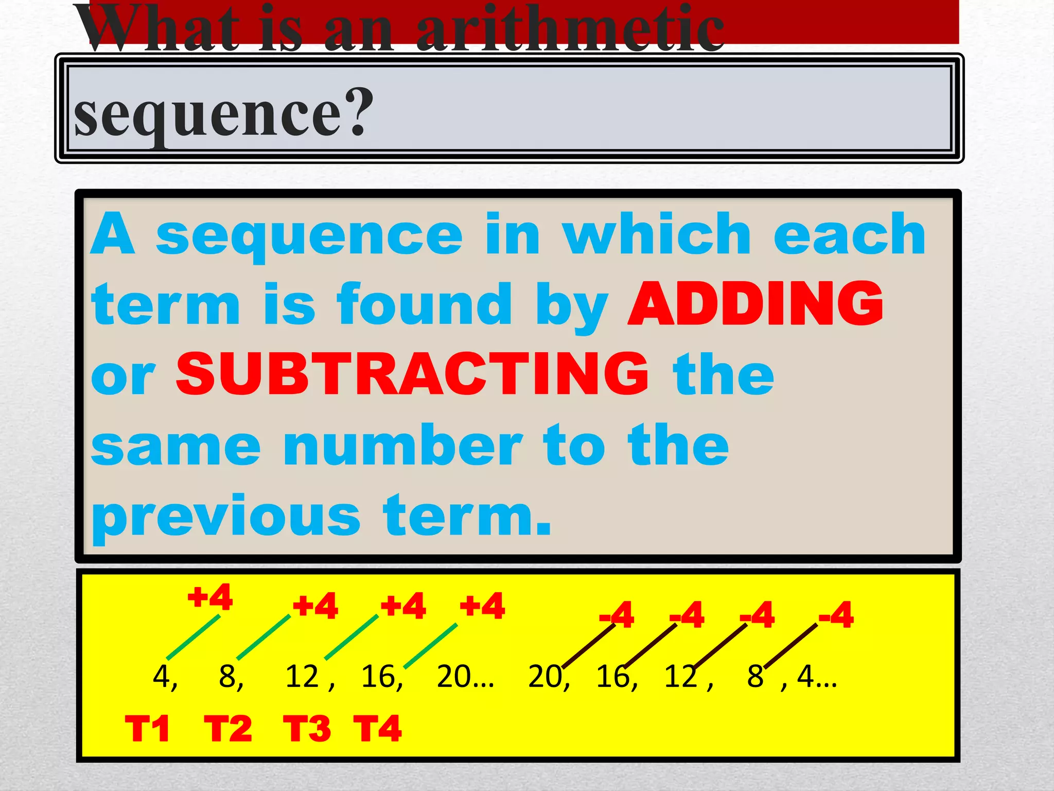 Chapter 1 arithmetic & geometric sequence | PPT