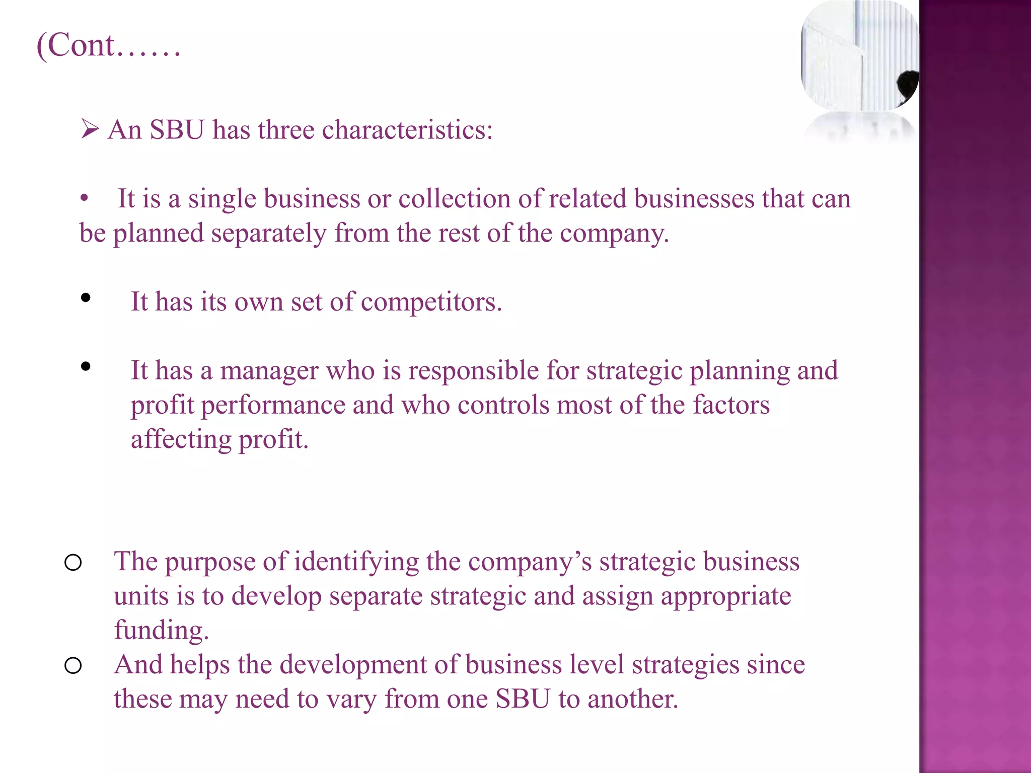 Advantages of Strategic ManagementIncrease in rate of return on investment