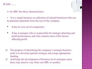 Advantages of Strategic ManagementIncrease in rate of return on investment