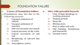FOUNDATION FAILURE
 