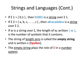 Theory of Computation "Chapter 1, introduction" | PPTX