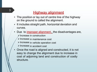 Inroads Empty Alignment Chapter 1 Introduction to road | PPTX
