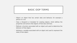 Basic Concepts of Object Oriented Programming | PPT