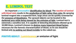Comprehensive Forensic Analysis of Blood and Bloodstains in Crime ...