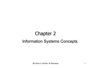 Chapter  2 Information Systems Concepts 