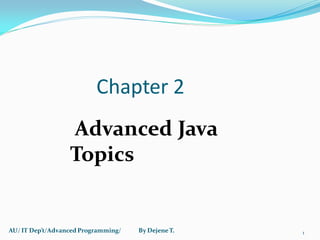 Advanced Java Programming | PPT