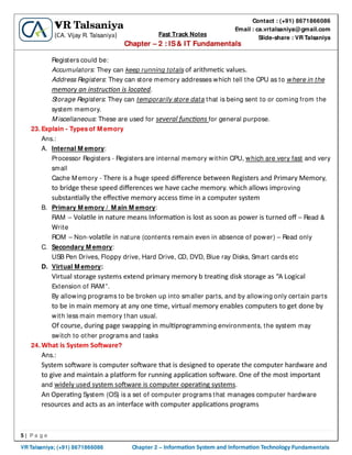 Chapter - 2 : Information System & Information Technology Fundamentals