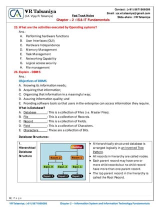 Chapter - 2 : Information System & Information Technology Fundamentals