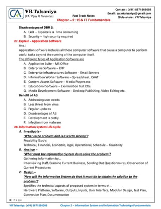 Chapter - 2 : Information System & Information Technology Fundamentals