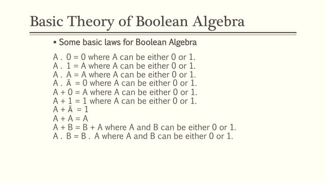 Chapter 2: Boolean Algebra and Logic Gates | PPTX | Programming ...