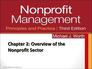 © 2014 SAGE Publications, Inc.
Chapter 2: Overview of theChapter 2: Overview of the
Nonprofit SectorNonprofit Sector
 