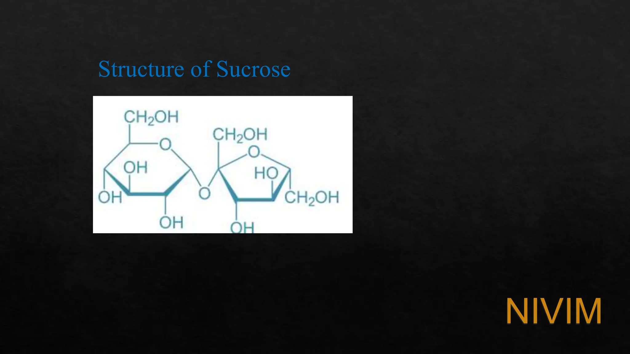 Structure of Sucrose
NIVIM
 
