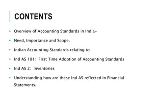 Indian Accounting Standards Introduction and Relevance | PPTX