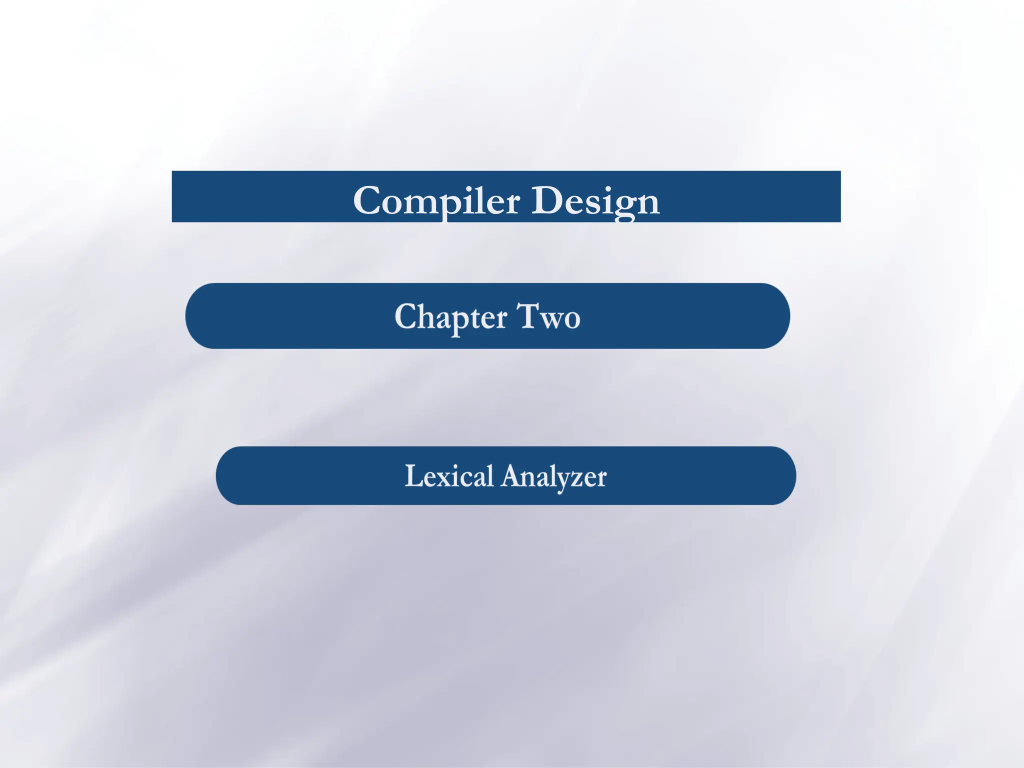 Compiler Design
 