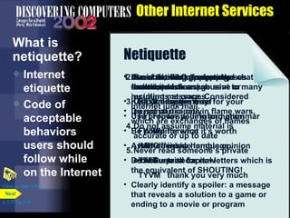 Chapter 2 The Internet And World Wide Web | PPT